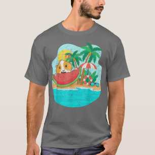 Camiseta Palm Tres Island Beach Summer Funny Guiné Pig Wa