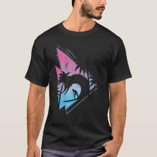 Camiseta Palm Tres Ondas Sintomáticas Navegando Sobreposiçã