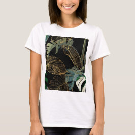 Camiseta Palma de colheita noturna tropical, banana, planta