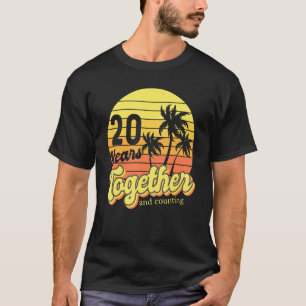 Camiseta Palma de praia do Casal de Cruise do 20 Aniversári