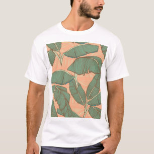 Camiseta Palma Tropical: Fundo de Folha Invisível