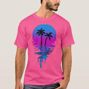 Camiseta Palmeira ao Pôr do Sol