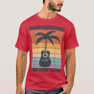 Camiseta Palmeira de guitarra retroracústica