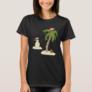 Camiseta Palmeira de Natal Decorada Tropical Coconu de Nata