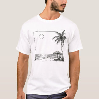 Camiseta Palmeira de Praia de Verão