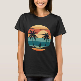 Camiseta Palmeiras da Praia do Pôr do Sol Vibrações de Verã