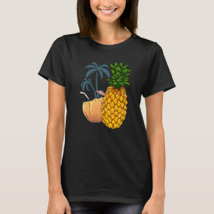 Camiseta Palmeiras de Coco de Frutas Exóticas Pi Verão Trop