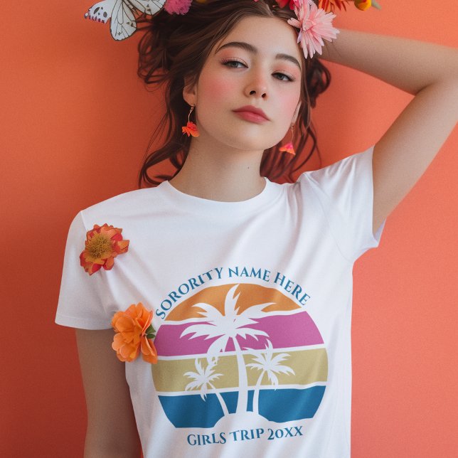 Camiseta Palmeiras de sunset de praia, bonitas, árvores, ra (Criador carregado)