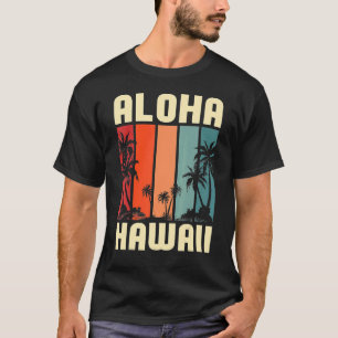 Camiseta Palmeiras de Verão do Havaí, na praia tropical Alo