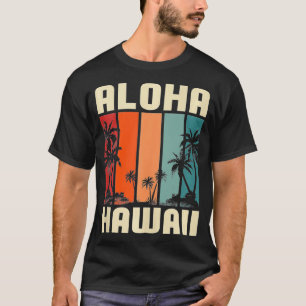 Camiseta Palmeiras de Verão do Havaí, na praia tropical Alo