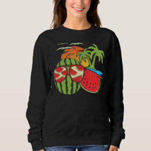 Camiseta Palmeiras de Verão Óculos de sol Águas de Fruta tr
