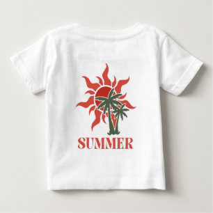Camiseta Palmeiras de Verão Sol Retro Tropical