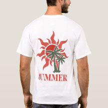 Palmeiras de Verão Sol Retro Tropical