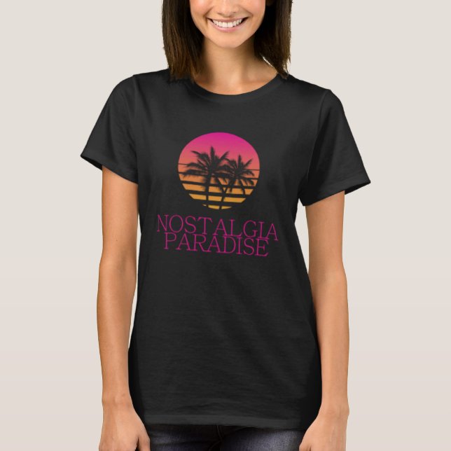 Camiseta Palmeiras Synthwave Vaporwave Nostalgia dos Anos 8 (Frente)