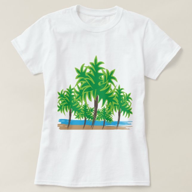 Camiseta Palmeiras Tropicais (Frente do Design)