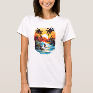 Camiseta Palmeiras tropicais de Verão