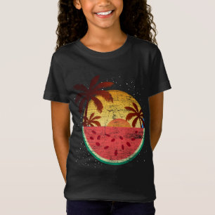 Camiseta Palmeiras Tropicais Sunset Árvores Exóticas de Fru