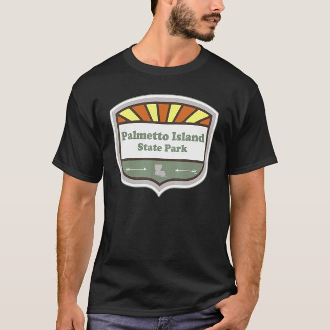 Camiseta Palmetto Island State Park Louisiana La Sunburst V (Frente)