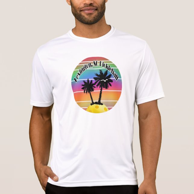 Camiseta Palmetto Trees Sunset Lexington, SC Pickleball (Frente)