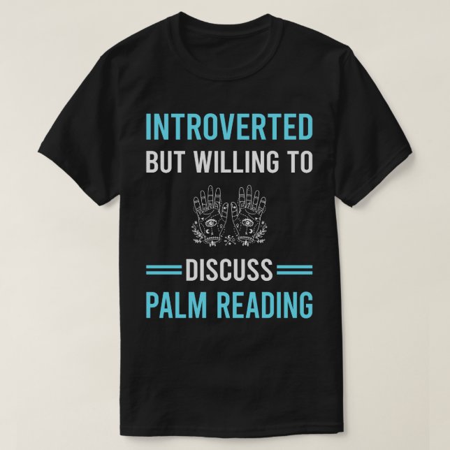 Camiseta Palmística do Leitor de Palmas Introduzido (Frente do Design)