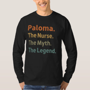 Camiseta Paloma A Enfermeira O Mito A Lenda Engraçada Vinta