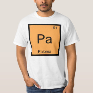 Camiseta Paloma Nome Química Elemento Tabela Periódica