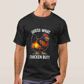 Camiseta Palpite Engraçado - Design de Bunda de Frango