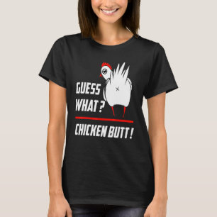 Camiseta Palpite Engraçado Qual É o Bumbum de Frango Fazend