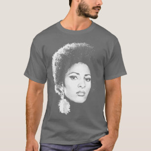 Camiseta Pam Grier Retro Blaxploitation Fan Trabalho de art