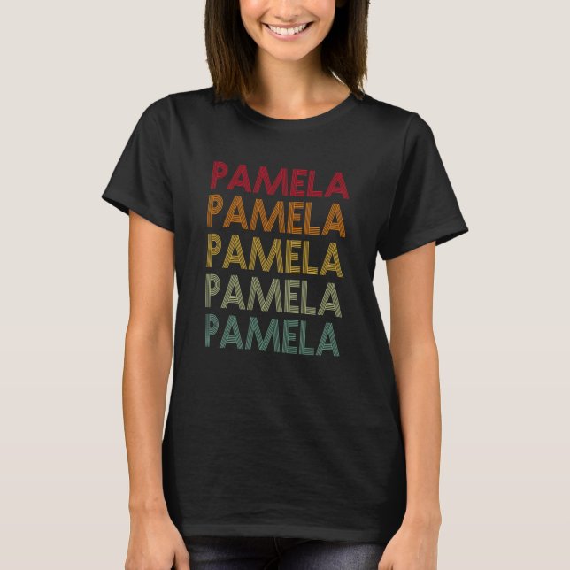 Camiseta Pamela Retro Name Humor Apelido (Frente)