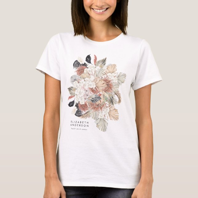 Camiseta Pampas brancas Premium Floral Ultra (Frente)