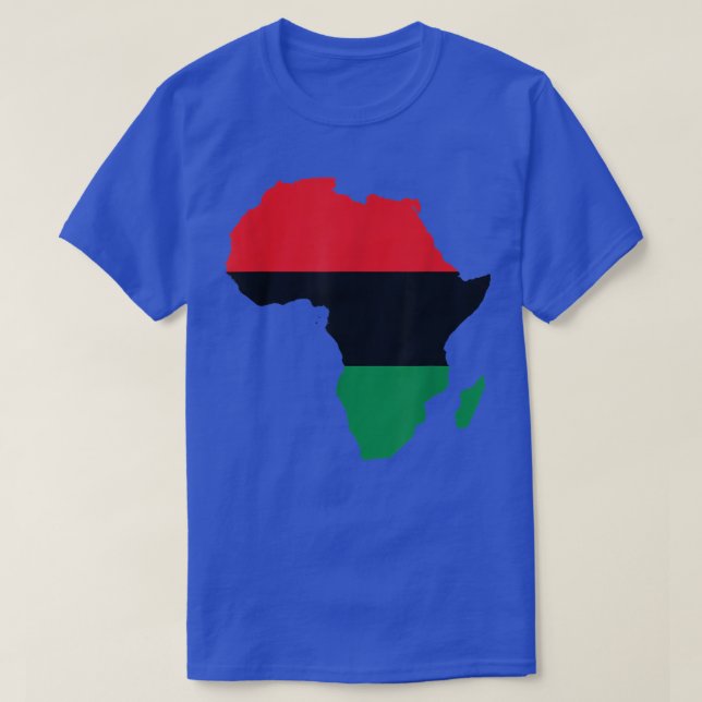 Camiseta Pan Africa Continente Bandeira no Mapa UNIA (Frente do Design)