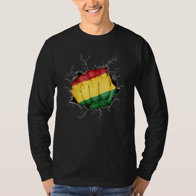 Camiseta Pan African Fist UNIA Flag African Freedom Black L (Frente)
