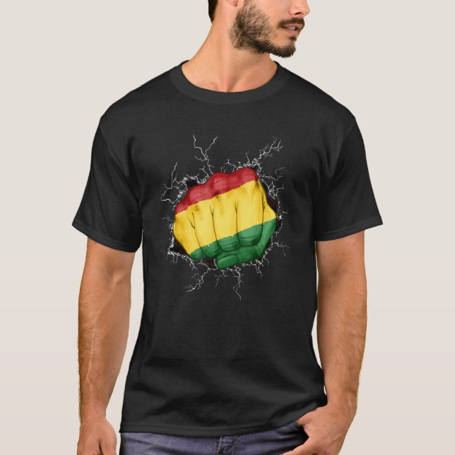 Camiseta Pan African Fist UNIA Flag African Freedom Black L (Frente)