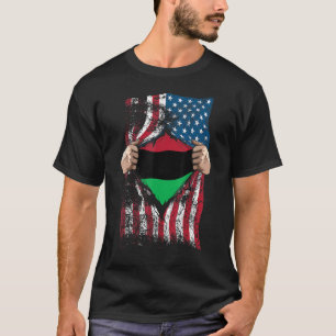 Camiseta Pan African Unia Flag Leal Afro Americano