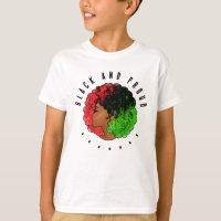 Pan-africana menina mulher negra verde vermelho or