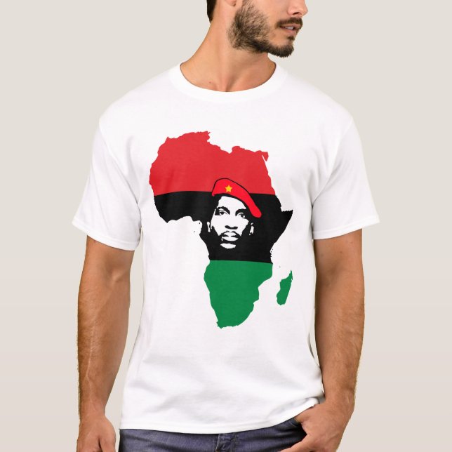 Camiseta Pan-Africano - Thomas Sankara Silhouette (Frente)