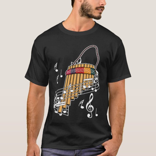 Camiseta Pan Flute Musical Instrument  4 (Frente)