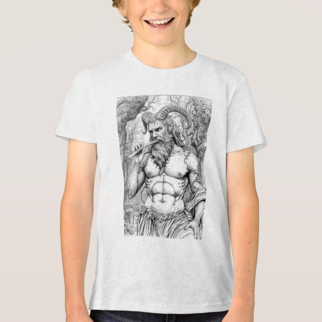 Camiseta Pan Greek God of Nature and Music - Mythological A (Frente)
