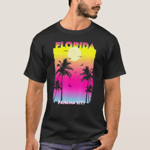 Camiseta Panamá City Beach Flórida Fl Summer Vintage Sunset