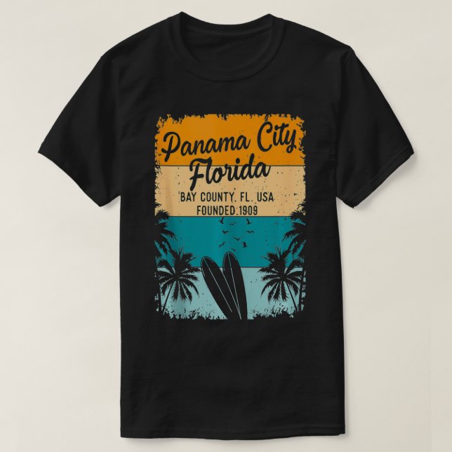 Camiseta Panamá City Beach Flórida Flórida FL Souvenirs Gif (Frente do Design)