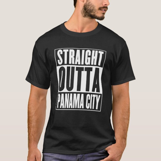 Camiseta Panama City  Straight Outta Panama City (Frente)