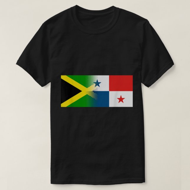 Camiseta Panamá jamaicano Bandeira Jamaica Panamá (Frente do Design)