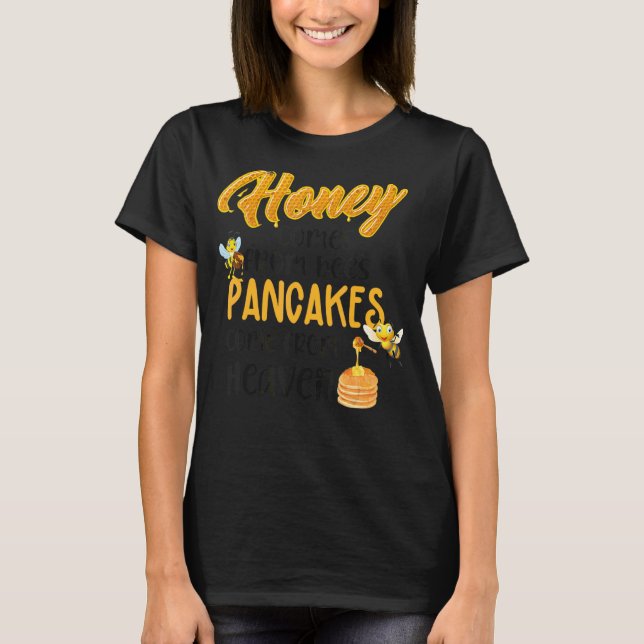 Camiseta Pancake Brunch Breakfast Honey Sweet Beekeeper (Frente)