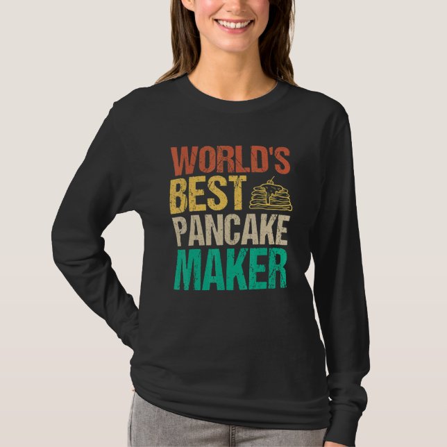 Camiseta Pancake de Comidas do café da manhã de Pancake Mel (Frente)