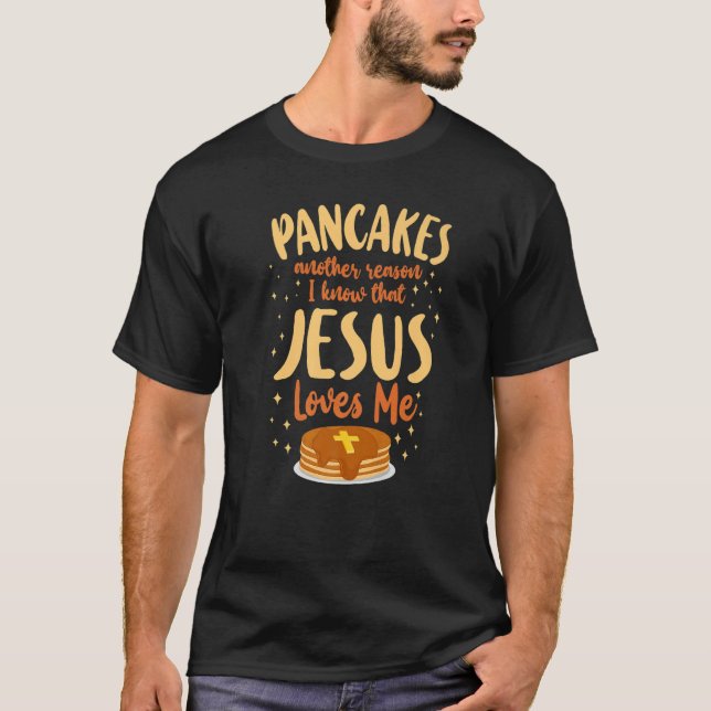 Camiseta Pancake Kids Jesus Faith Christian Pancakes Outro (Frente)