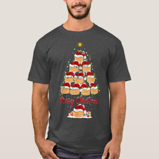 Camiseta Pancake Lover Xmas Correspondendo Papais noeis Pan