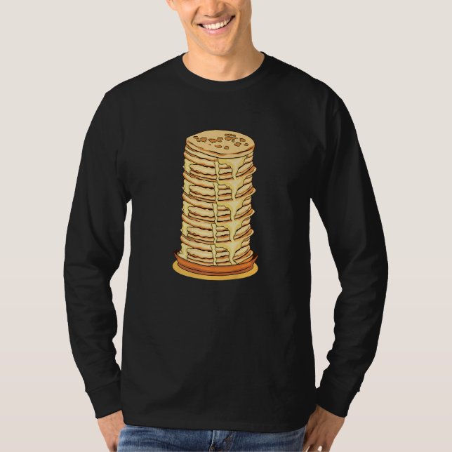 Camiseta Pancake Maple Syrup Breakfast Brunch Sábado Morn (Frente)