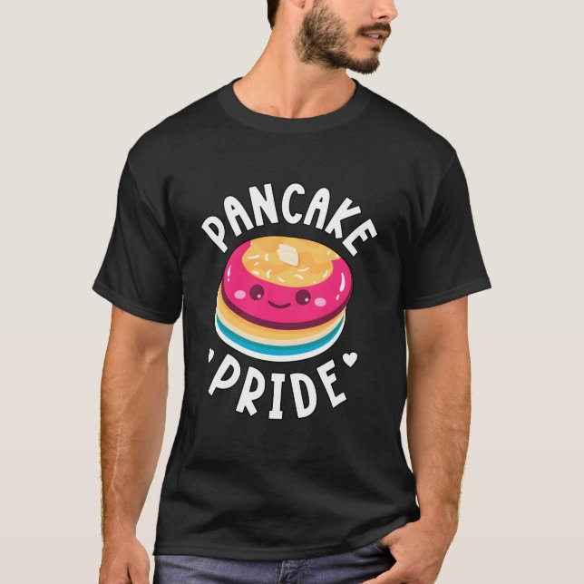 Camiseta Pancake Pride Lgbtq Pan Panual Awareness (Frente)