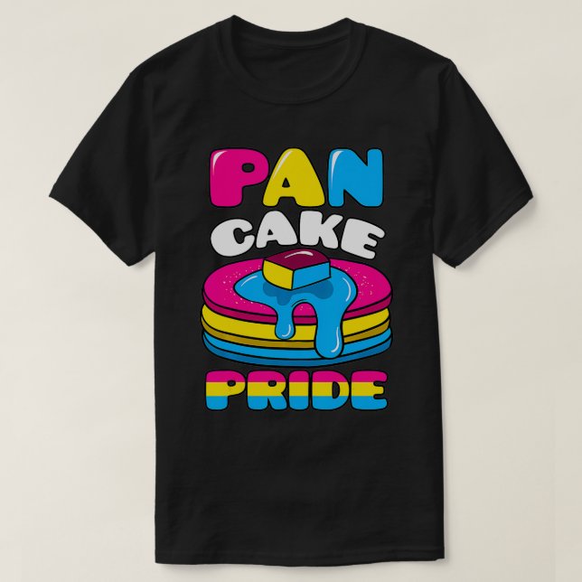 Camiseta Pancake Pride Sinalizador Panseual do Arco-Íris Fl (Frente do Design)